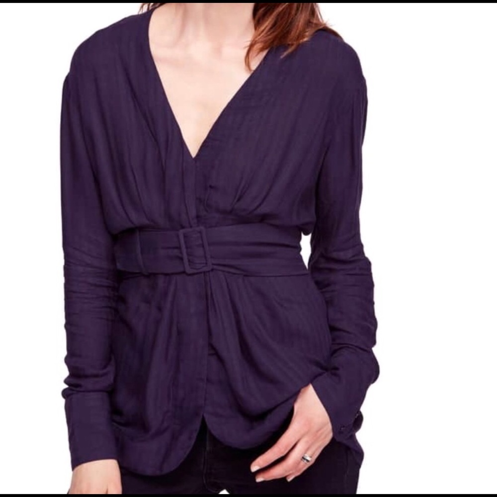 Free People | Back in the Spotlight Purple Blouse